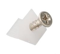 Vidonergy Paquete de 100 tornillos de soporte inferior de cajón, fijaciones de reparación de plástico para cajones hundidos, accesorios de reparación de 15 x 13 x 9 mm con placas traseras