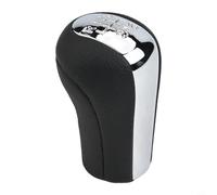 Vidonergy Pomo de palanca de cambios manual de 5/6 velocidades para Verso, AYGO y AVENSIS - ABS negro y plateado + mango de repuesto de palanca de freno de mano de poliuretano (6 velocidades)