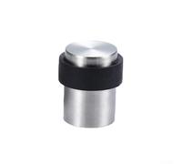 Vidonergy Tope de puerta cilíndrico de acero inoxidable con almohadilla de goma para protección de pared y mango, reducción de ruido, protector de suelo, adecuado para el hogar, 46 mm