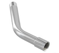 Vidonergy Tubo de extensión de cabezal de ducha para baño, acero inoxidable cromado pulido de 200/250 mm, brazo recto/angulado con conexión G1/2 pulgadas, compatible con bajo