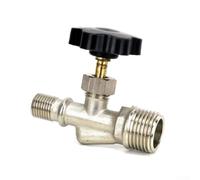 Vidonergy Válvula de gas con rosca macho para compresores de aire, accesorio neumático con tubo de junta y aguja, construcción de metal para un rendimiento duradero, compatible con roscas G1/8 G1/4 G1