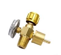 Vidonergy Válvula de oxígeno de cilindro de acero portátil de 2 litros para sopletes de soldadura, cuerpo de cobre, perilla de aluminio, compatible con cilindros de antorcha de mano de 2 L (SKU)