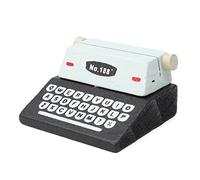 VIDOO 1 Unids Mini Retro Typewriter Escritorio Figuras De Madera Mensaje Nota Clip Imágenes Portapelines - Negro