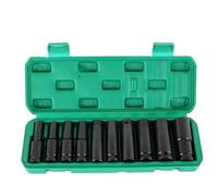 VIDOO 10 Piezas Adaptador Útil Vaso Eléctrico 1/2 Pulgada Acero Carbono 8-24mm Acabado Pulido para Llaves Impacto Alta Durabilidad