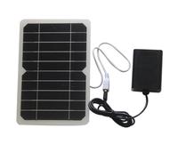 VIDOO Bomba Oxígeno Energía Solar 5W Aireador USB Panel Laminado EVA Eficiencia 21.5 Bomba Aire 2W Piedras Aire Duales para Pesca Acuarios Exterior