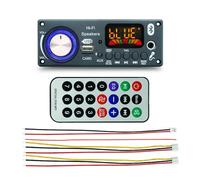 VIDOO D185BT Placa Amplificador Preamplificador Inalámbrico Bluetooth MP3 Radio Módulo Decodificador Soporte Mando-Control Remoto Pequeño con Batería