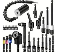 VIDOO Juego de Extensión de Taladro Flexible 31 Piezas Adaptador Ángulo Recto