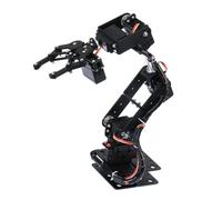 VIDOO Kit Garra Pinza Brazo Mecánico Robot 6DOF Manipulador Industrial Engranaje Metal Rotación 180 Grados Marco Aluminio Robótica Educativa-Con Hierro Eje