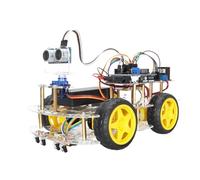 VIDOO Kit Inicio Coche Robot Inteligente Programación Electrónica Coche 4WD Kits Educativos Robótica para Arduino