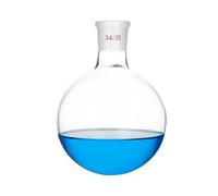 VIDOO Matraz de Ebullición de Fondo Redondo con Cuello Simple y Junta Cónica Estándar, Vidrio Borosilicato 3.3 para Destilación y Reacciones Químicas, 34/35 2000ml