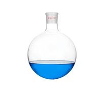 VIDOO Matraz de Ebullición de Fondo Redondo con Cuello Simple y Junta Cónica Estándar, Vidrio Borosilicato 3.3 para Destilación y Reacciones Químicas, 45/40 3000ml