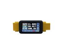 VIDOO Medidor Energía Amperímetro Bidireccional XT60 30A 5-34V Monitor Voltaje Corriente Sensor Tiempo Real Temperatura Humedad Probador Carga Descarga Batería RC Display 1.47 Pulgadas