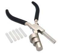 VIDOO Pinza Plegar Hilo 6" Mordazas Acero Inoxidable Triple Barril 13mm 17mm 22mm Herramienta Joyería con Mangos Acolchados