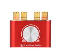 VIDOO Placa de Amplificador Estéreo 15W Altavoz 12/24V Amplificador de Audio Bluetooth Entrada USB U-disk AUX 3.5mm Control por APP-Rojo Kit sin Power Cord