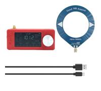 VIDOO Radio Recepción ESP32-S3 SI4732 Mini Bolsillo Pantalla IPS 1.9pulgadas LSB/USB/AM/FM Radio con Antena Loop 0.5-108mhz HF SW MW VHF-Rojo