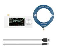 VIDOO Radio Recepción ESP32-S3 SI4732 Mini Bolsillo Pantalla IPS 1.9pulgadas LSB/USB/AM/FM Radio con Antena Loop 0.5-108mhz HF SW MW VHF-Blanco