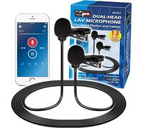 Vidpro xm-dls doble cabezal entrevistas Lavalier micrófono para smartphones y tablets
