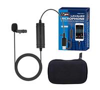 Vidpro XM-LT - Micrófono Lavalier para dispositivos Apple iOS compatible con iPad y iPhone, diseño omnidireccional, incluye cable de audio de 20 pies con clip de solapa y parabrisas de espuma