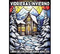 Vidrieras Invierno: Libro de Colorear para Adultos