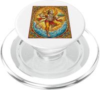 Vidrieras Señor Hanuman Hinduismo Dios Hindú PopSockets PopGrip para MagSafe