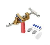 Vidrio 2 en 1 para azulejos, herramienta manual para azulejos y espejos esmaltados (rojo)