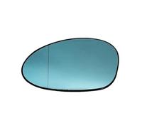 Vidrio a prueba de vibraciones Espejo retrovisor delantero izquierdo y derecho con calefacción, cristal blanco azul, lado del conductor pasajero para BMW piezas(Blue L)