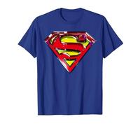 Vidrio con Logotipo de DC Superman Camiseta, Hombre, Azul Real, M