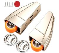 Vidrio corredera ruedas de puerta resistente al desgaste resistente al | Puerta de espejo con ruedas para rieles de corredor, herrajes para terraza, balcón, armario, dormitorio, cuarto de baño