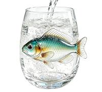 Vidrio de animales marinos hecho a mano, de vino esculpido en 3D