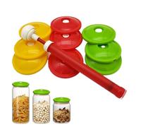 Vidrio De Aspirador De Vidrio - Dispositivo De Sellado De Bomba De Mano Portátil, Dispositivo De Sellado Manual Eficiente Con Bomba De Vacío Y 9 Tapas