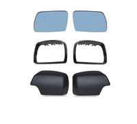 Vidrio De Espejo Para X5 E53 2000-2006 Tapa De Espejo Lateral Soporte Puerta Embellecedor Cristal Retrovisor Anillo Lente Carcasa Marco Calefactable Espejo Retrovisor Externo(Blue 1 Set 6PC)