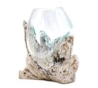 Vidrio fundido sobre madera blanqueada - Cuenco mediano