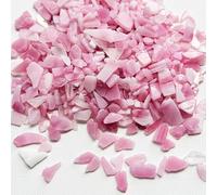 Vidrio Mosaico Suministros Mosaico 250g Borde Fresado Vidrio de Mica Alta Transmitancia de Luz para Decoración del Hogar Artesanía Proyectos DIY-Pink||S