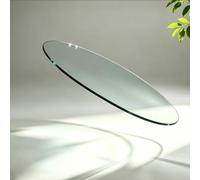Vidrio Templado De Color Té, Tablero De Mesa De Vidrio Transparente Grueso, Con Borde Redondeado, Multiusos, Reemplazos Perfectos For Cenar(65CM (25IN))