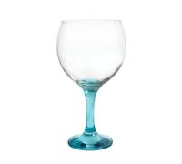 Vidrios de Levante Copa para Combinados 645ml con Pie Color Azul - Set 6 Unidades - Copas Elegantes y Resistentes - Ideal para Gin Tonic, Combinados, Cócteles o Refrescos