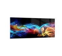 Vidrios decorativos 100x40cm Cuadro Sobre Vidrio Moderno Abstracto aire colorido figura Grande Cocina Cuadros Pared Impresiones Decoracion Salon Impresión en Cristal Wall Art Prints GAB100x40-2171