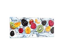 Vidrios decorativos 100x40cm Cuadro Sobre Vidrio Moderno Agua frutas alimentos frescos Grande Cocina Cuadros Pared Impresiones Decoracion Salon Impresión en Cristal Wall Art Prints GAB100x40-2675