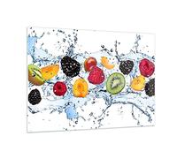 Vidrios decorativos 100x70cm Cuadro Sobre Vidrio Moderno Agua frutas alimentos frescos Grande Cocina Cuadros Pared Impresiones Decoracion Salon Impresión en Cristal Wall Art Prints GAA100x70-2675