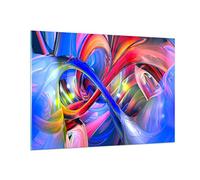 Vidrios decorativos 100x70cm Cuadro Sobre Vidrio Moderno Resumen ilustraciones gráficos colores Grande Cuadros Pared Impresiones Decoracion Salon Impresión en Cristal Wall Art Prints GAA100x70-2294