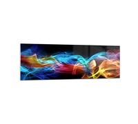 Vidrios decorativos 160x50cm Cuadro Sobre Vidrio Moderno Abstracto aire colorido figura Grande XXL Cuadros Pared Impresiones Decoracion Salon Impresión en Cristal Wall Art Prints GAB160x50-2171