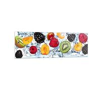 Vidrios decorativos 160x50cm Cuadro Sobre Vidrio Moderno Agua frutas alimentos frescos Grande XXL Cocina Cuadros Pared Impresiones Decoracion Salon Impresión en Cristal Wall Art Prints GAB160x50-2675