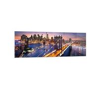 Vidrios decorativos 160x50cm Cuadro Sobre Vidrio Moderno Los eeuu américa nueva york manhattan Grande Cuadros Pared Impresiones Decoracion Salon Impresión en Cristal Wall Art Prints GAB160x50-2820