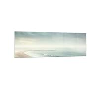 Vidrios decorativos 160x50cm Cuadro Sobre Vidrio Moderno Mar Playa Caminar Grande XXL Dormitorio Cocina Cuadros Pared Impresiones Decoracion Salon Impresión en Cristal Wall Art Prints GAB160x50-5931