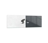 Vidrios decorativos 160x50cm Cuadro Sobre Vidrio Moderno Niño En Blanco Y Negro Agua Grande XXL Cocina Cuadros Pared Impresiones Decoracion Salon Impresión en Cristal Wall Art Prints GAB160x50-5949