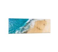 Vidrios decorativos 160x50cm Cuadro Sobre Vidrio Moderno Playa Orilla Del Mar Mar Grande XXL Cocina Cuadros Pared Impresiones Decoracion Salon Impresión en Cristal Wall Art Prints GAB160x50-5889