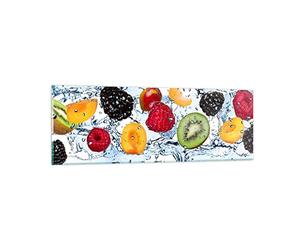 Vidrios decorativos Agua frutas alimentos frescos Cuadro Sobre Vidrio Moderno 90x30cm Decoracion Salon Dormitorio Cocina Cuadros Pared Impresiones Impresión en Cristal Wall Art Prints GAB90x30-2675