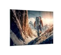 Vidrios decorativos Alpes Escalada Montañas Cuadro Sobre Vidrio Moderno 70x50cm Decoracion Salon Dormitorio Cocina Cuadros Pared Impresiones Impresión en Cristal Wall Art Prints Decor GAA70x50-5740