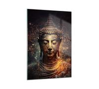 Vidrios decorativos Buda Meditación Religión Cuadro Sobre Vidrio Moderno 50x70cm Decoracion Salon Dormitorio Cocina Cuadros Pared Impresiones Impresión en Cristal Wall Art Prints Decor GPA50x70-5775