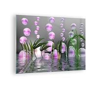 Vidrios decorativos Computadora gráficos burbuja Cuadro Sobre Vidrio Moderno 70x50cm Decoracion Salon Dormitorio Cocina Cuadros Pared Impresiones Impresión en Cristal Wall Art Prints GAA70x50-2329