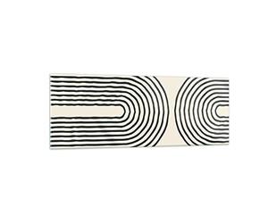 Vidrios decorativos Líneas Óvalo Minimalismo Cuadro Sobre Vidrio Moderno 140x50cm Decoracion Salon Cocina Cuadros Pared Impresiones Grande XXL Impresión en Cristal Wall Art Prints GAB140x50-4548